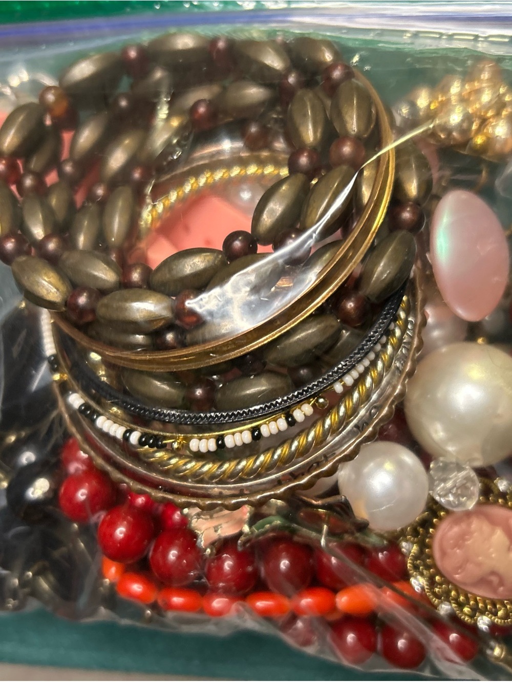 1lb Vintage Jewelry Lot • All Wearable  • Necklaces Bracelets Earrings •No junk
